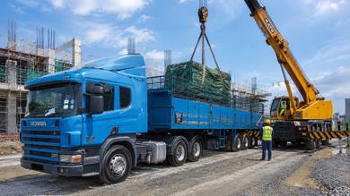 Lori Mobile Crane Rental Kren Sewa 10 15 20 Tan