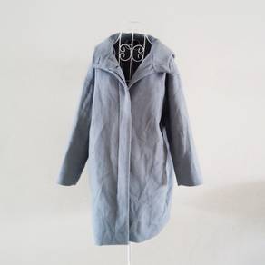 Uniqlo Dusty Blue Long Trench Coat