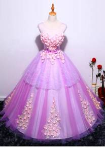 Purple wedding bridal prom dress gown RB0413