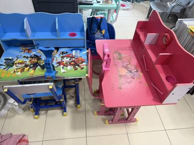 Paw Patrol & Princess Kids Study Desks with Chairs