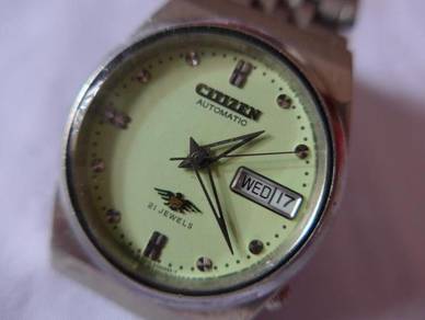 Citizen Automatic 7 Eagle 21 Jewels Green Watch
