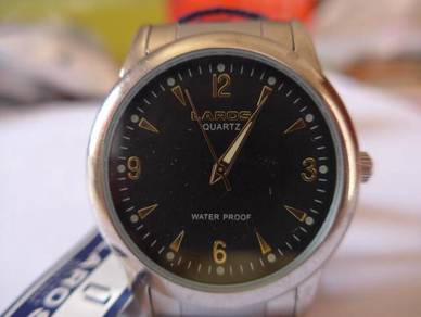 Laros Quartz Round Black Dial Watch