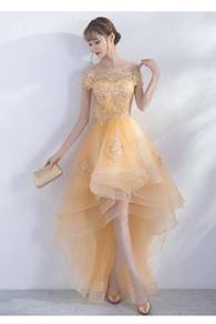 Gold wedding evening prom dress gown RBP1061