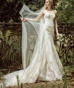 Cream mermaid wedding bridal gown dress RB1193