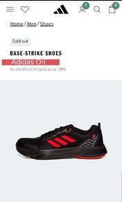 Kasut Adidas Base Strike M Red & Black
