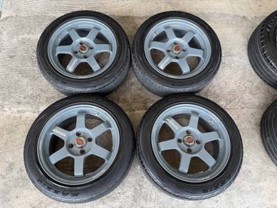 Rim te37 nardo grey thailand 15 inch axia bezza