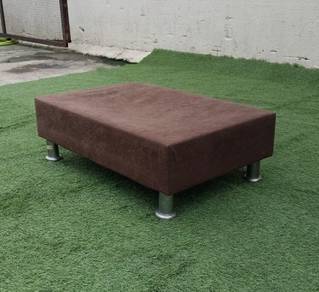 S71-N Kerusi Bangku Ottoman Stool Fabric Brown *AS