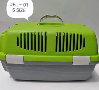 Pet Cat Dog Flight Cage Carrier Kucing 48x29x29cm