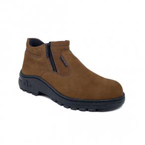 Safety Shoes Black Hammer Men Mid Zip BH2882 Brown