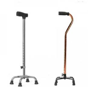 Tongkat Boleh Adjust Empat Kaki Besi Steel