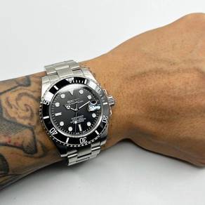 Custom Seiko Mod 40mm Black Submariner Date