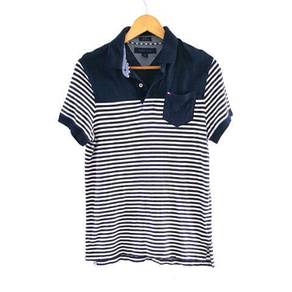 Tommy Hilfiger Striped Navy/White Polo T-shirt