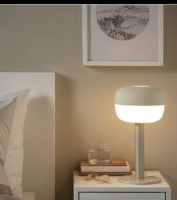 BLÅSJÖREN Table Lamp, Beige 36cm