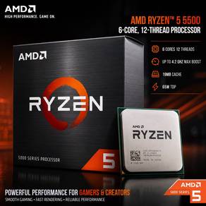 AMD Ryzen 5 5500,6 core 12 thread,Gaming,editing