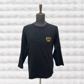 MCM Black Front & Back Logo L/S Tee