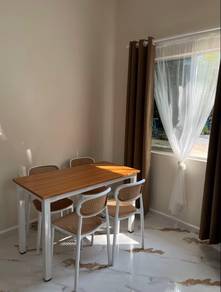 New Dining table set, Meja makan & 4 kerusi rotan