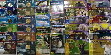Malaysia coin card animal,bird,marine series