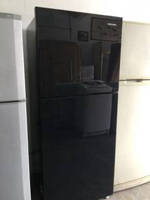 Mirror Peti Ais Fridge Samsung Refrigerator Black