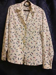 Vintage elegant lady soft material shirt
