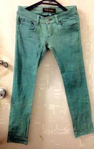 TECHNO Green Denim Jeans 29