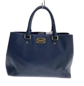 Preloved Michael Kor Dark Blue Leather Handbag..