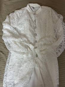 baju kurung white