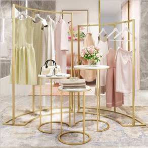 GOLD Clothing DISPLAY RACK TABLE SET shop Stand