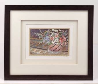 Framed Art Print by Joseph Wong- Floral Still Life