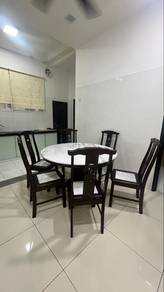 round marble dining set