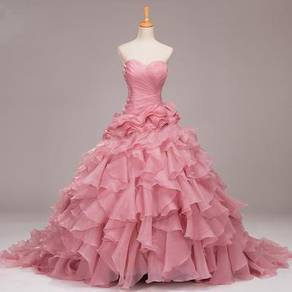 White red pink wedding evening gown RB1517
