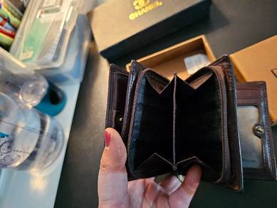 BONIA Dark Mahogany Brown Leather Purse