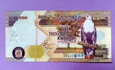 Zambia 5000 Kwacha 2010 UNC