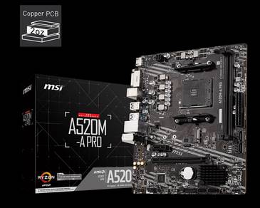MSi A520M A - PRO AM4 MOTHERBOARD