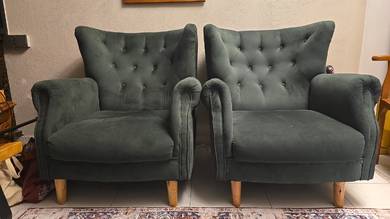 Luxury Wing Chair Sofa Single Seat