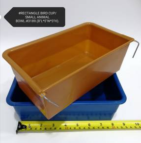 3189 Rectangular Bird Cup Bowl Sugar Glider Burung