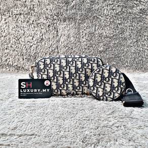 Dior Obliqur Duor Logo Sling Bag