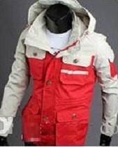F9307 Tactical Red Military Hooded Hiking Jacket