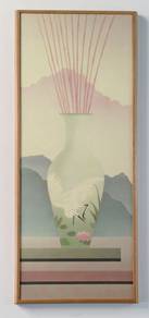  Crane & Lotus Vase I Lithograph Print