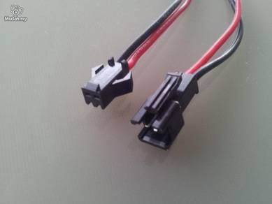 2 PIN connector Male/Female 12cm each.(1 pair)