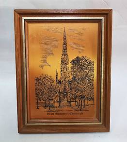 England vintage Scott Monument, Coin burgh copper