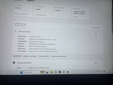 HP Laptop 14s-dq3xxx