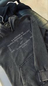 Infinite Washed Oversize Hoodie Black
