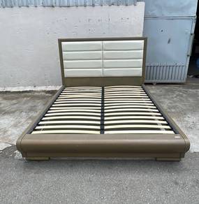 YD47F Katil Kayu King Wooden Bed Frame