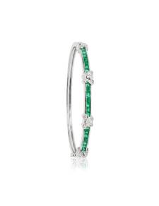 750 Green Sapphire White Gold Bangle EC00101WGBG