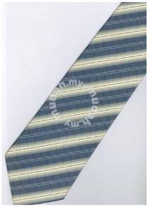 ELB11 Blue Yellow White Striped Formal Neck Tie