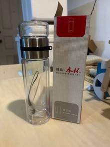 Heavy Glass Stainless steel Drinking Bottle