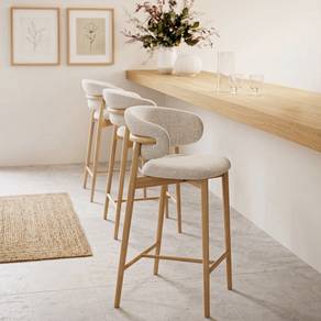 New Set of 2 Muji Style High Bar Chairs
