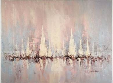 Serenity Reflections Textured Oil Painting