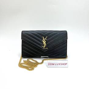 99% New YSL Black Envelope WOC GHW