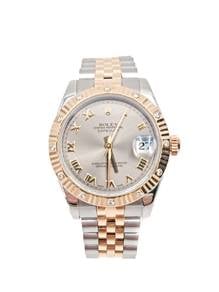 Rolex Datejust 31 Silver Roman Diamond Bezel 17831
